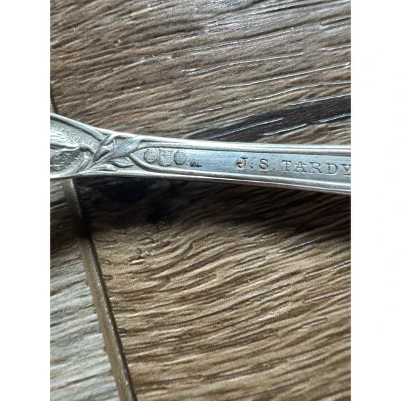 VTG Gorham Sterling Silver Teaspoon Iris Pattern Pat 1903 Art Nouveau - Picture 5 of 6